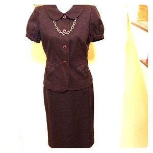 Brown 2 piece Skirt Suit